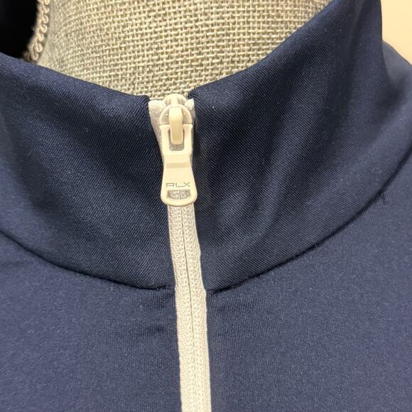 RLX Ralph Lauren U.S. Ryder Cup 2020 Striped Golf 1/4 Zip Shirt Pullover Size M - Picture 6 of 9